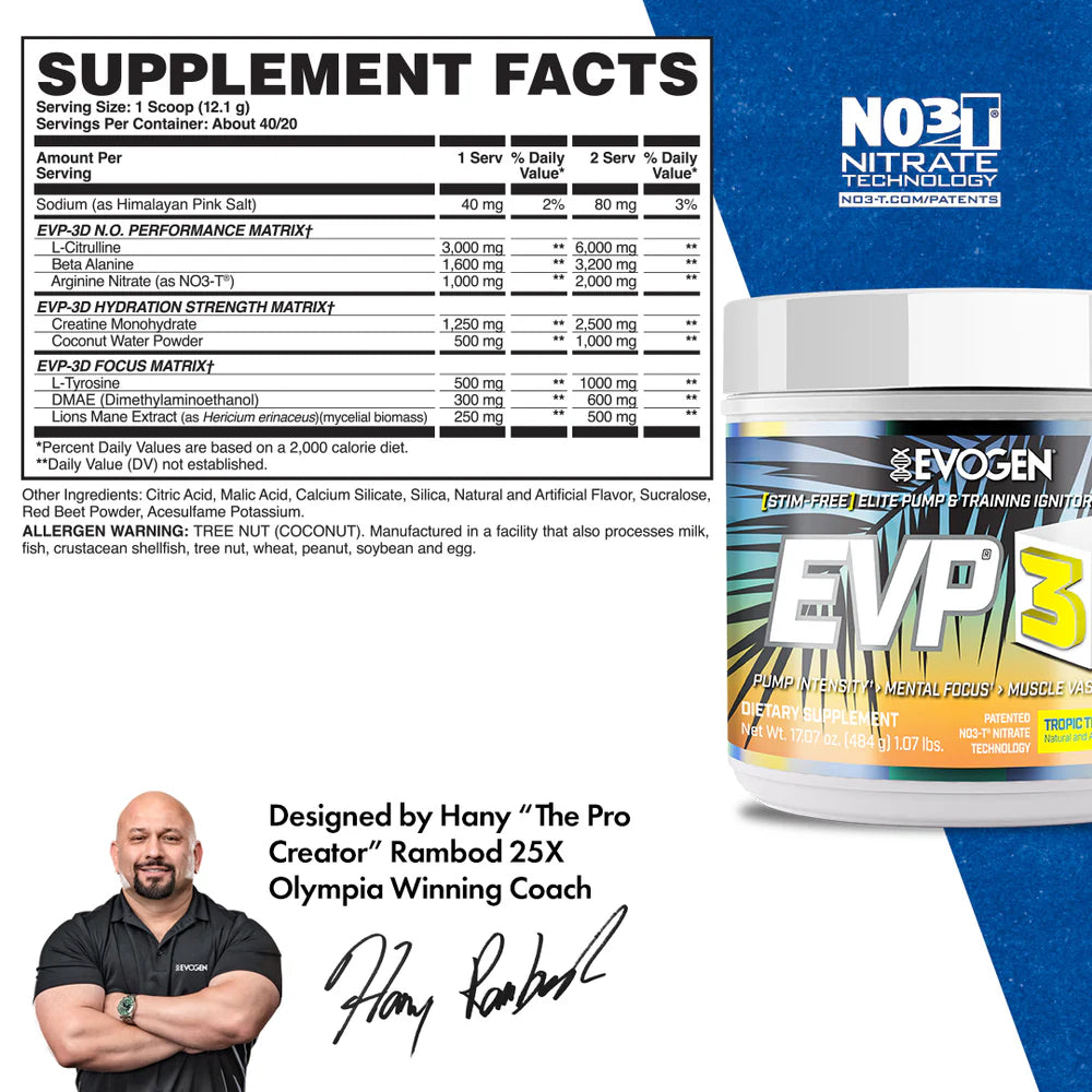 Evogen- EVP-3D Non-Stim Pre-Workout