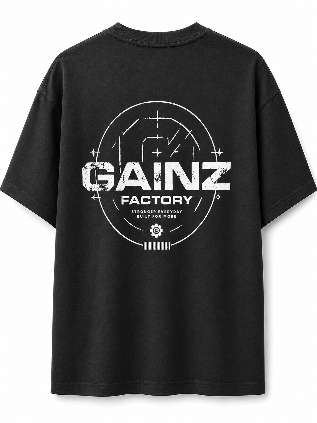 Oversized Graphic Tee – Black & white