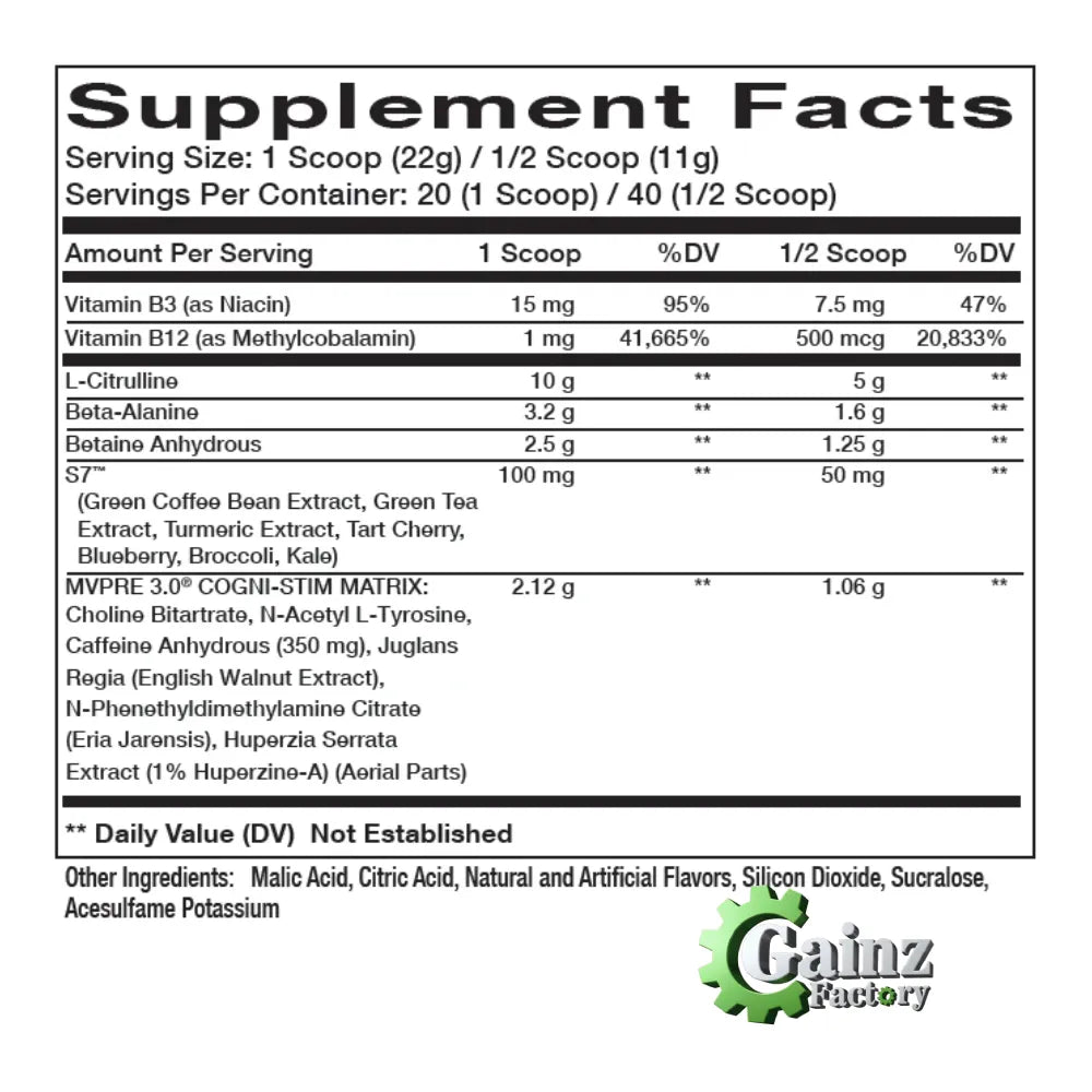 InnovaPharm MVPre Pre Workout 3.0