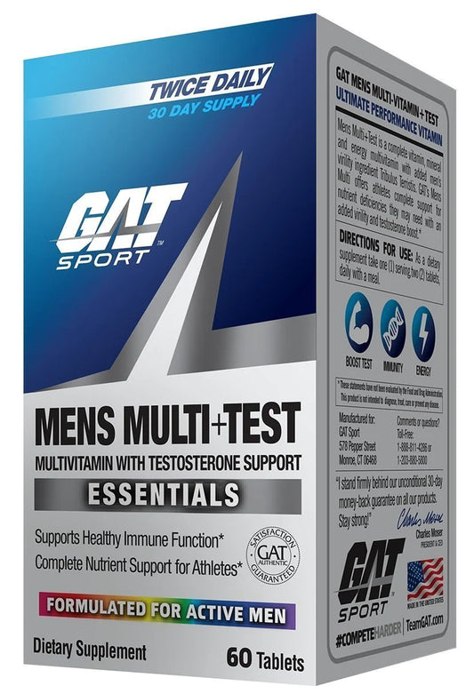 GAT Sport Men’s Multi + Test Multivitamin with testosterone support