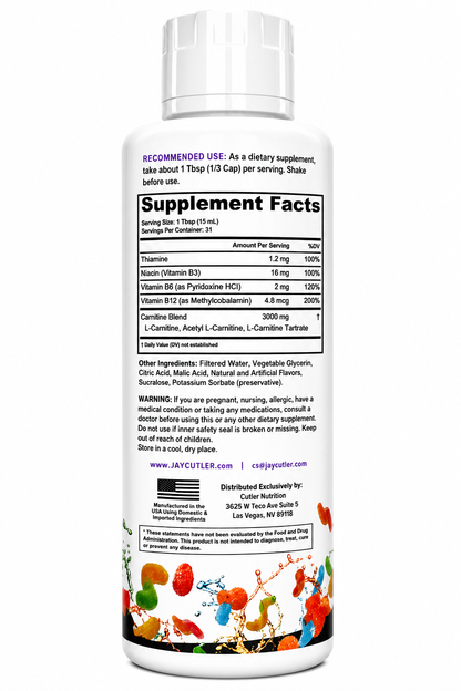 Cutler Nutrition - Liquid L-Carnitine 3000