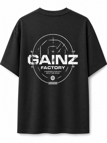 Oversized Graphic Tee – Black & white