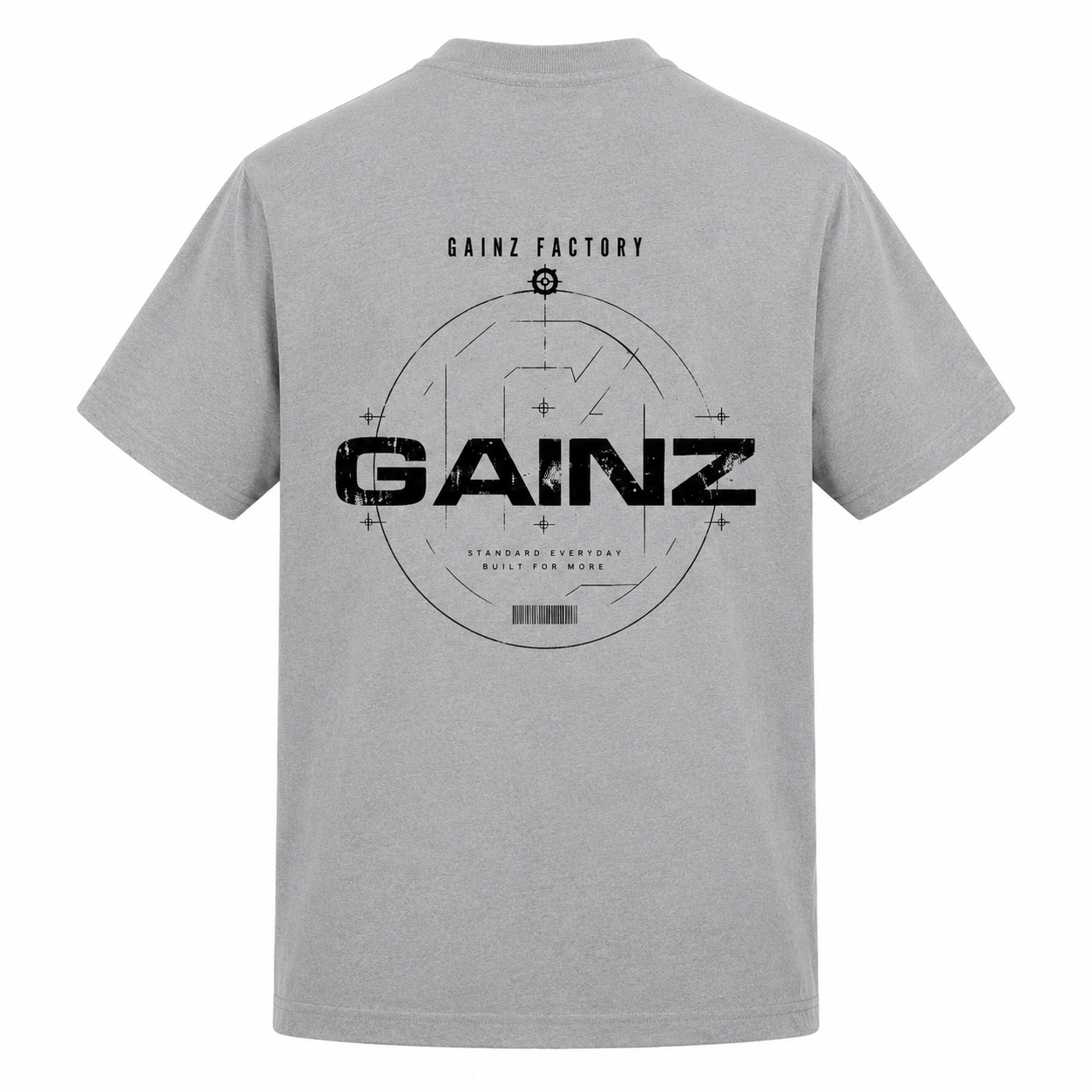 Oversized Graphic Tee – Grey & Black