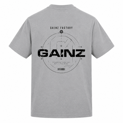 Oversized Graphic Tee – Grey & Black