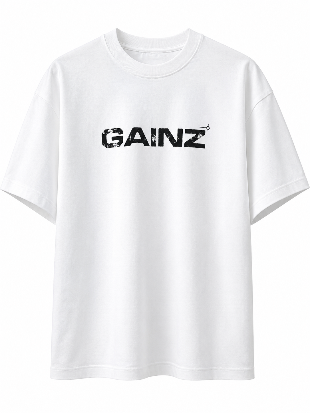 Oversized Graphic Tee – white & black