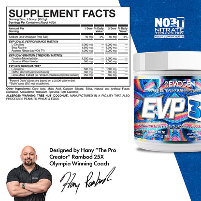 Evogen- EVP-3D Non-Stim Pre-Workout