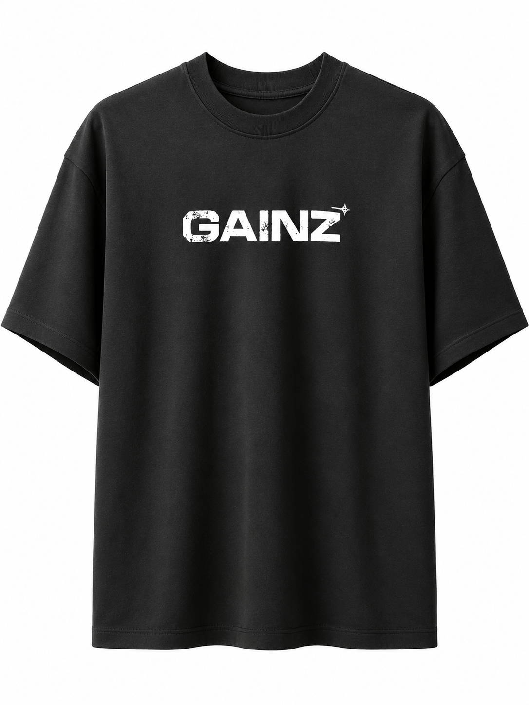 Oversized Graphic Tee – Black & white