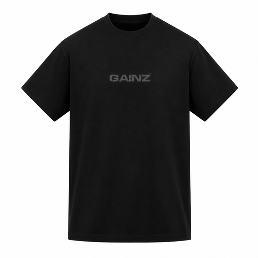 Oversized Graphic Tee – Black & Grey