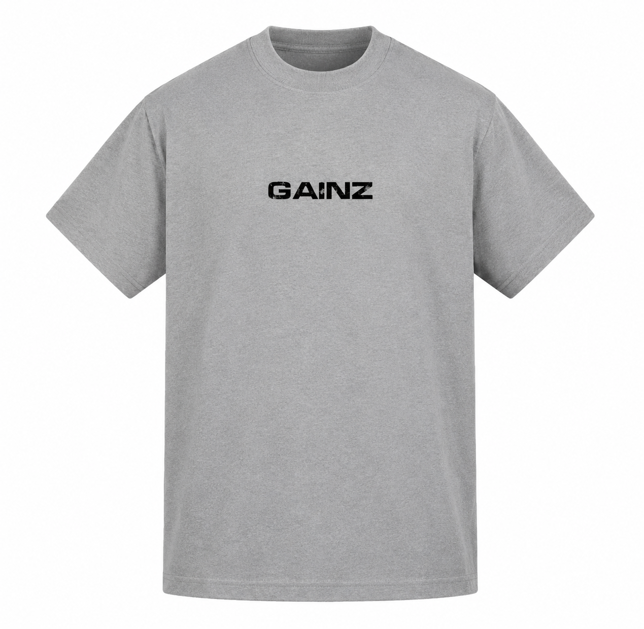 Oversized Graphic Tee – Grey & Black