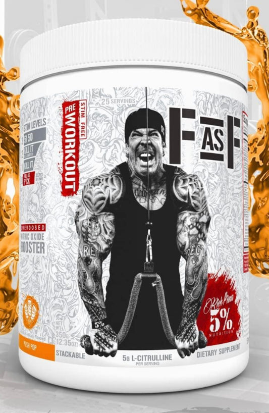 RICH PIANA 5% NUTRITION - FULL AF NITRIC OXIDE BOOSTER & NON-STIM PRE-WORKOUT ( Push Pop Flavour)