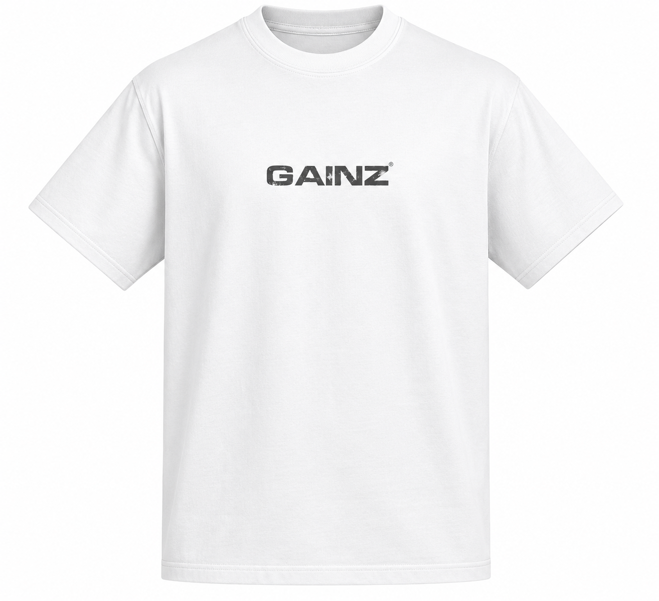 Oversized Graphic Tee – white & Grey