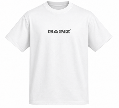 Oversized Graphic Tee – white & Grey