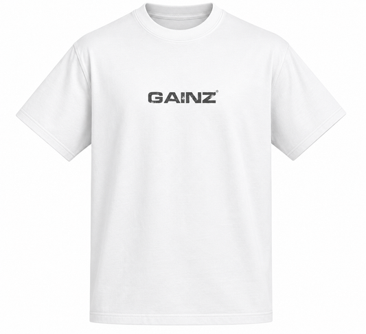 Oversized Graphic Tee – white & Grey