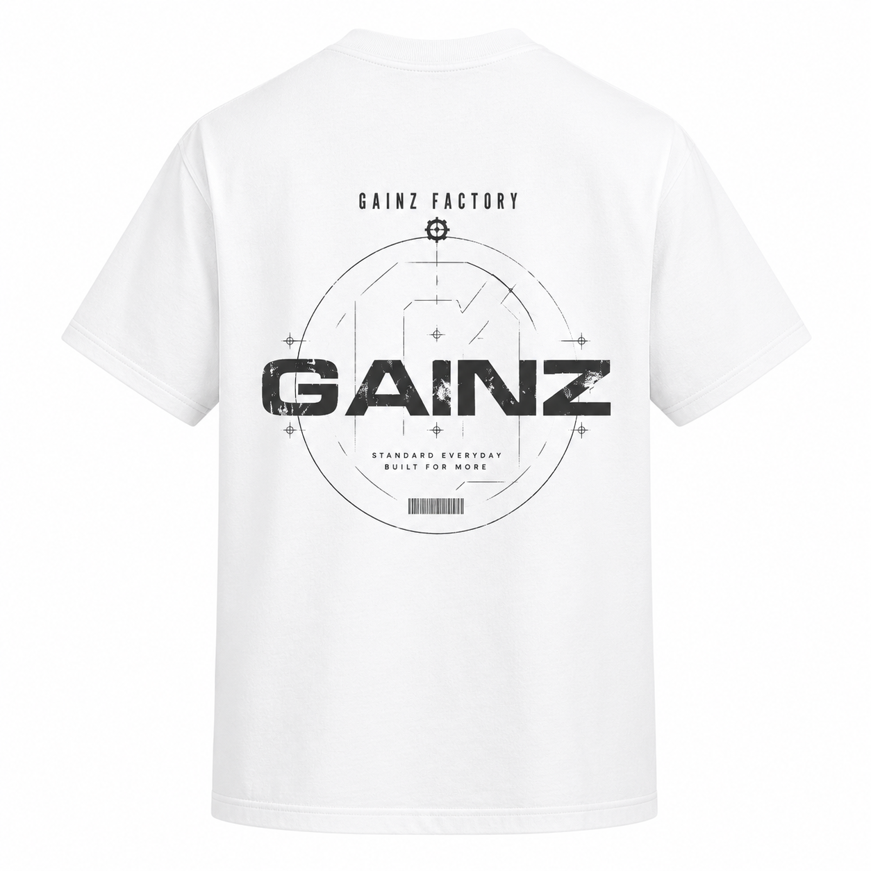 Oversized Graphic Tee – white & Grey