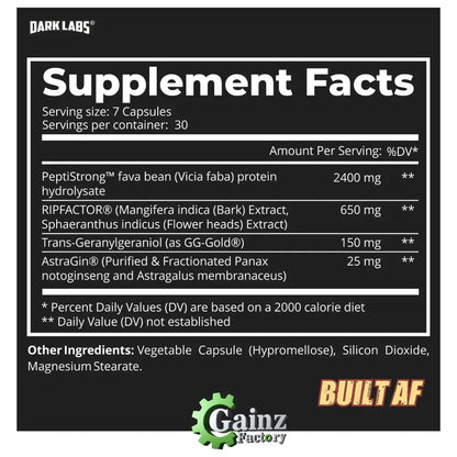 DARK LABS BUILT AF (210 CAPSULES) MUSCLE BUILDING SUPPLEMENTS