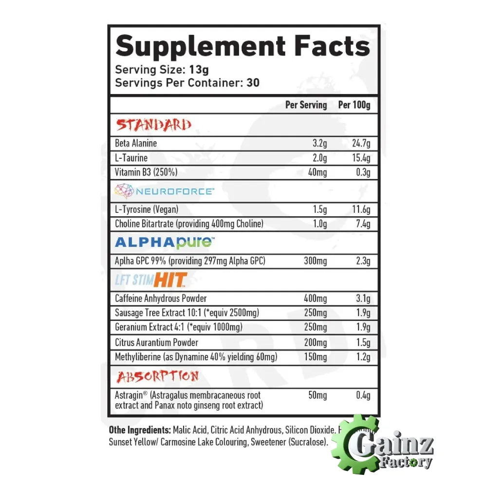 TWP LFT V2 High Stim Pre-Workout - 30 Servings