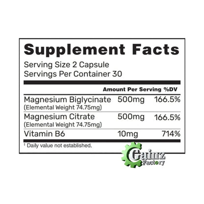 A+LABS MAGNESIUM 1000 Magnesium Bisglycinate+Magnesium Citrate+B6